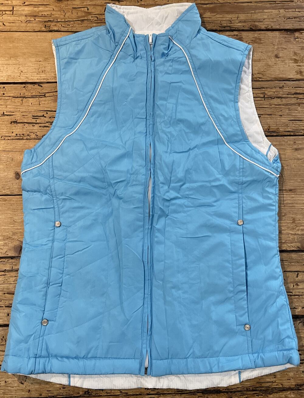 Sunice Womens Size S Crystal Blue 'Weather Monique Reversible Vest'